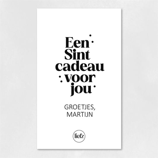 Fles etiket op maat | Een Sint cadeau voor jou + naam