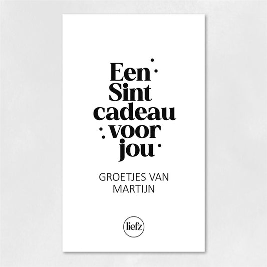 Fles etiket op maat | Een Sint cadeau voor jou + naam