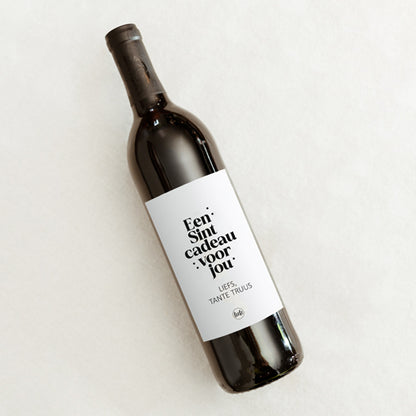 Fles etiket op maat | Een Sint cadeau voor jou + naam