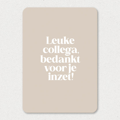 Kaart | Leuke collega bedankt voor je inzet