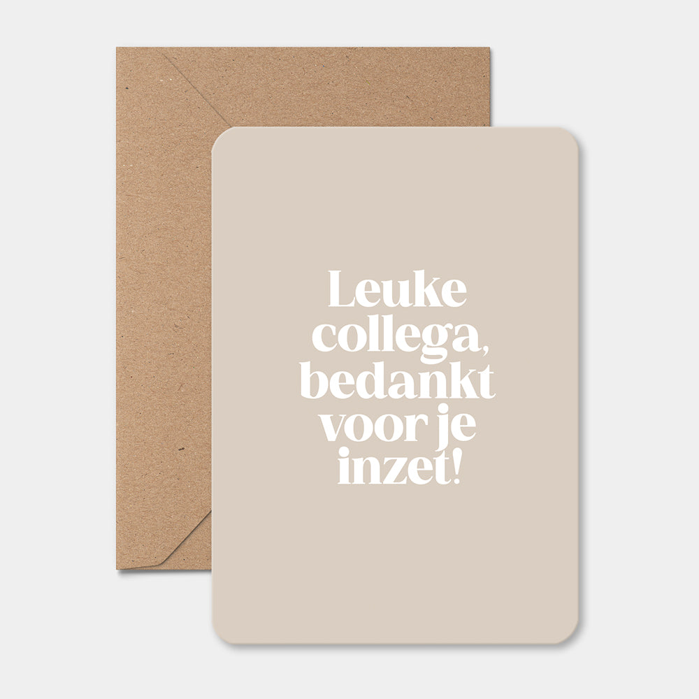 Kaart | Leuke collega bedankt voor je inzet