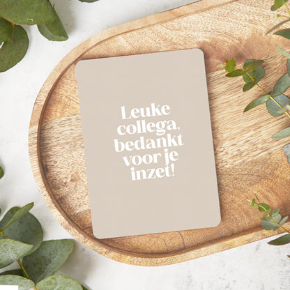 Kaart | Leuke collega bedankt voor je inzet