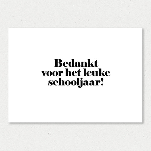 Kaart | Bedankt voor het leuke schooljaar