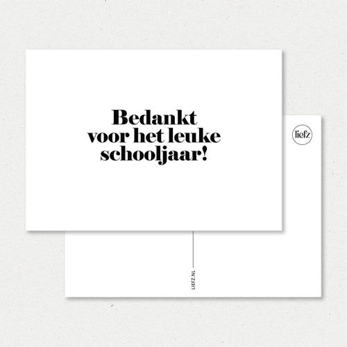 Kaart | Bedankt voor het leuke schooljaar