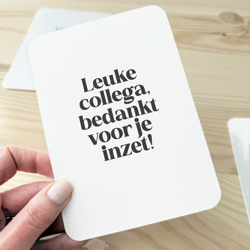 Kaart | Leuke collega bedankt voor je inzet