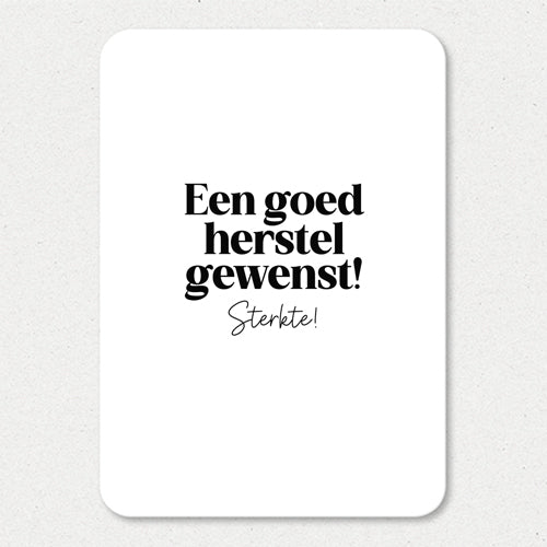 Kaart | Een goed herstel gewenst