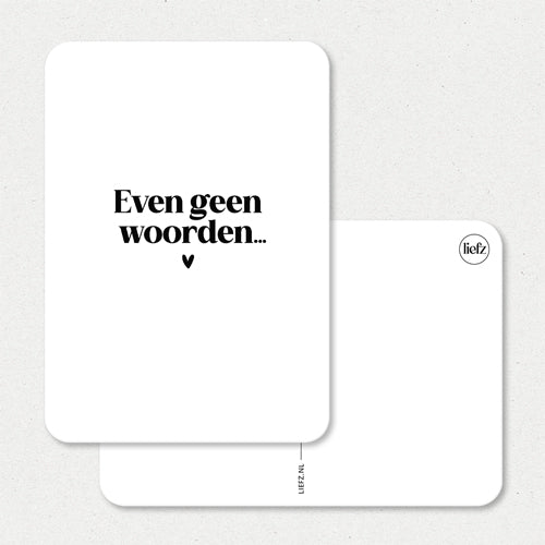 Kaart | Even geen woorden