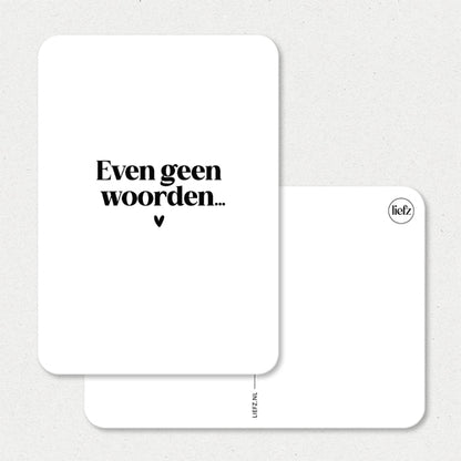 Kaart | Even geen woorden