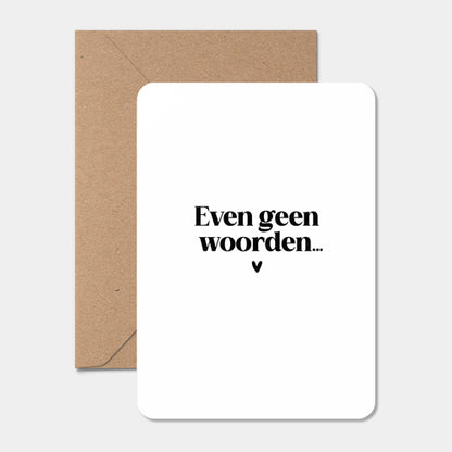 Kaart | Even geen woorden