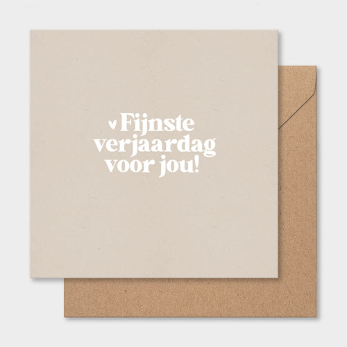 Dubbele kaart | Fijnste verjaardag