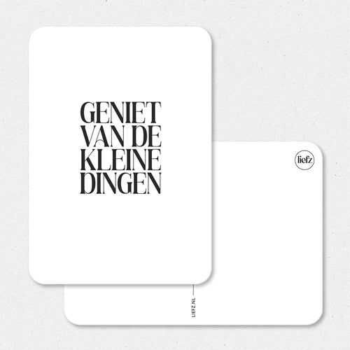 Kaart | Geniet van de kleine dingen