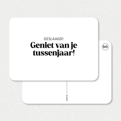 Kaart | Geslaagd! Geniet van je tussenjaar!