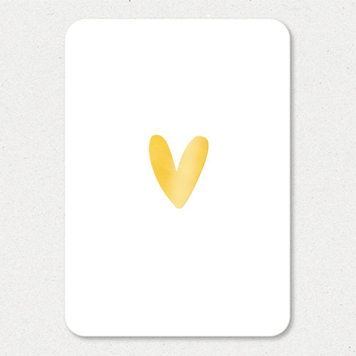 Kaart | Goud hartje | Goudfolie