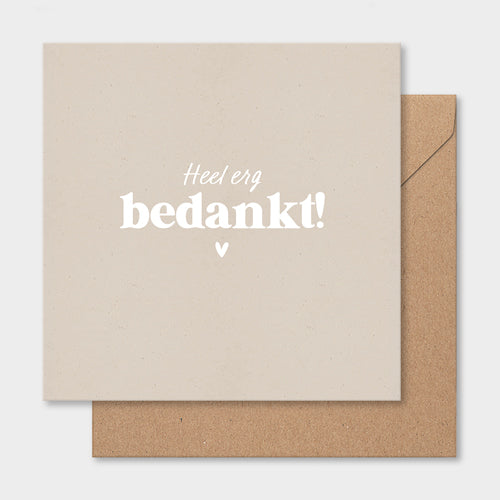 Dubbele kaart | Heel erg bedankt