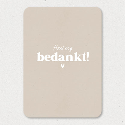 Kaart | Heel erg bedankt