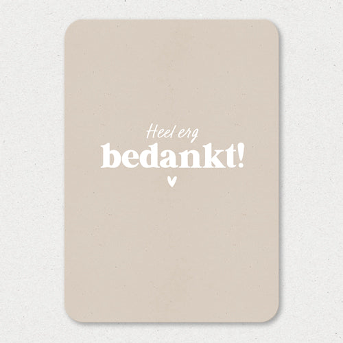 Kaart | Heel erg bedankt