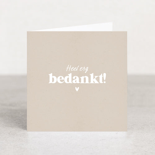 Dubbele kaart | Heel erg bedankt