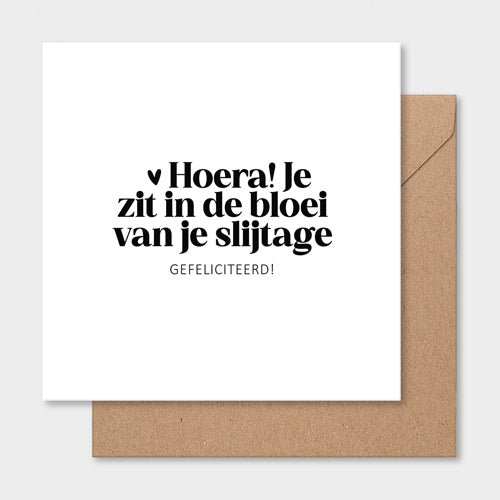 Dubbele kaart | Hoera! Bloei van je slijtage