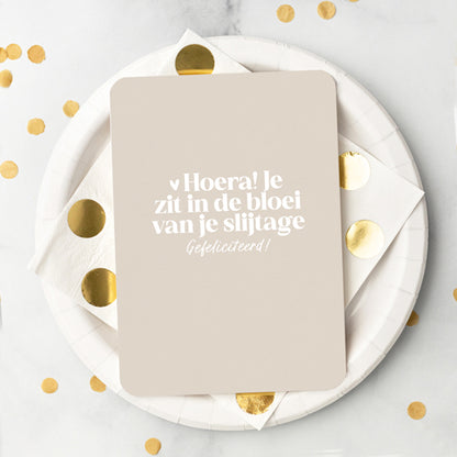 Kaart | Hoera! Bloei van je slijtage