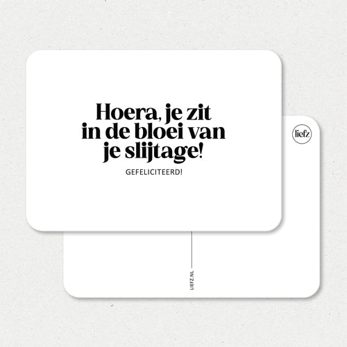 Kaart | Hoera! Bloei van je slijtage