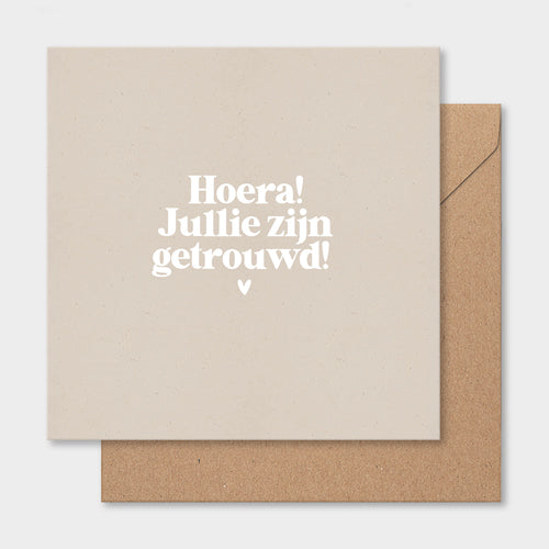 Dubbele kaart | Hoera! Jullie zijn getrouwd!