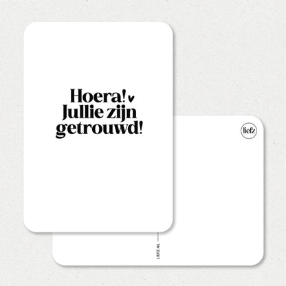 Kaart | Hoera! Jullie zijn getrouwd!