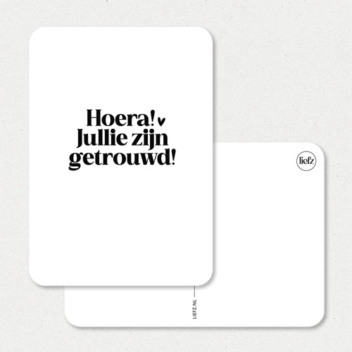 Kaart | Hoera! Jullie zijn getrouwd!