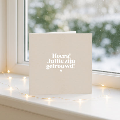 Dubbele kaart | Hoera! Jullie zijn getrouwd!