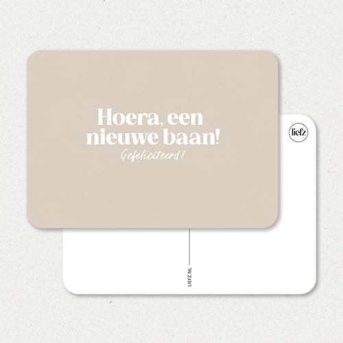 Kaart | Hoera, je hebt een nieuwe baan