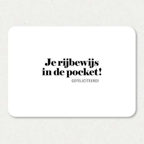 Kaart | Je rijbewijs in de pocket