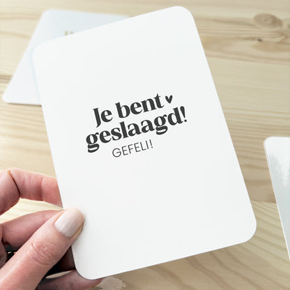 Kaart | Je bent geslaagd! Gefeli!