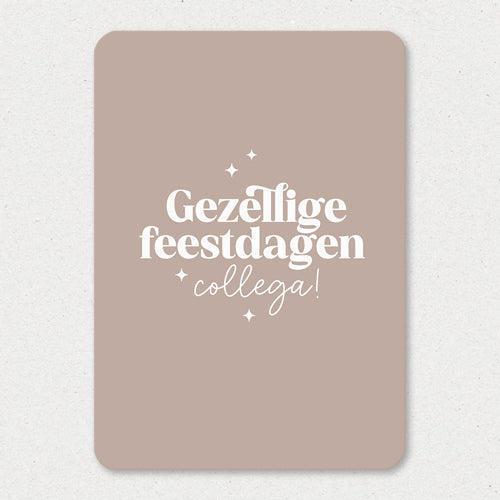 Kerstkaart | Gezellige feestdagen collega
