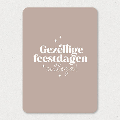Kerstkaart | Gezellige feestdagen collega