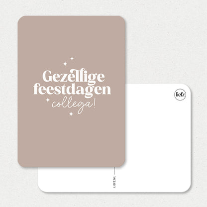 Kerstkaart | Gezellige feestdagen collega