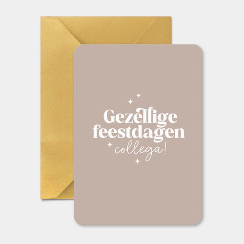Kerstkaart | Gezellige feestdagen collega