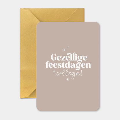 Kerstkaart | Gezellige feestdagen collega