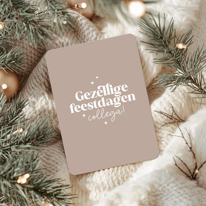Kerstkaart | Gezellige feestdagen collega