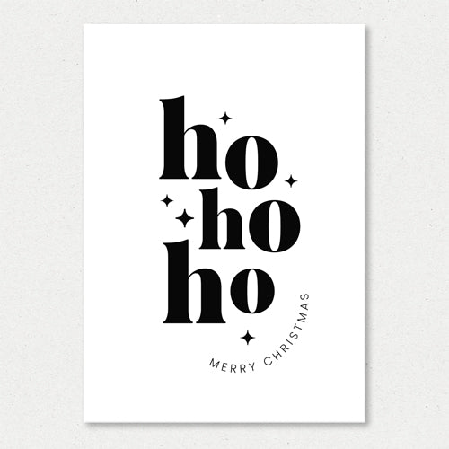 Kerstkaart | Ho Ho Ho Merry Christmas