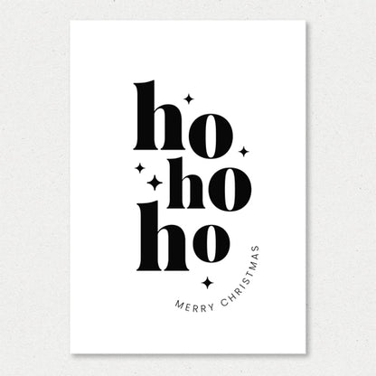 Kerstkaart | Ho Ho Ho Merry Christmas