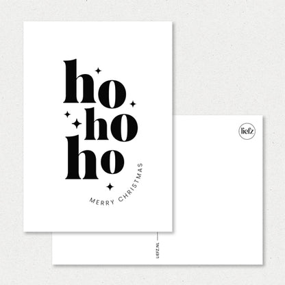 Kerstkaart | Ho Ho Ho Merry Christmas