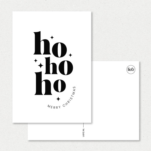 Kerstkaart | Ho Ho Ho Merry Christmas