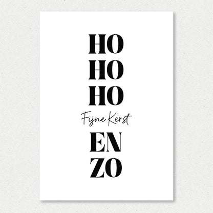 Kerstkaart | Ho Ho Ho Fijne Kerst en zo