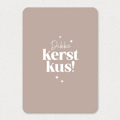 Kerstkaart | Dikke kerstkus