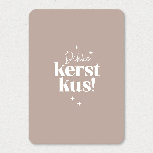 Kerstkaart | Dikke kerstkus