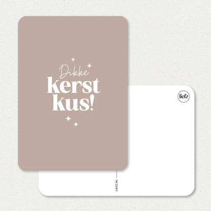 Kerstkaart | Dikke kerstkus
