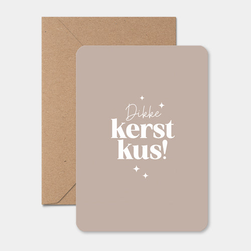 Kerstkaart | Dikke kerstkus