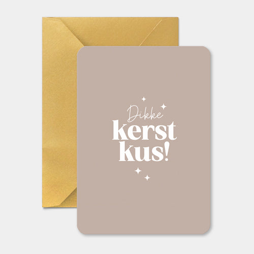 Kerstkaart | Dikke kerstkus