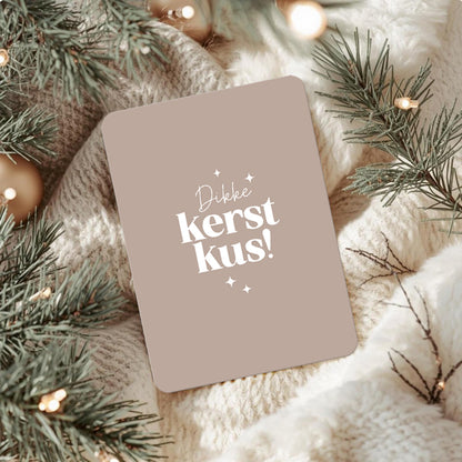 Kerstkaart | Dikke kerstkus