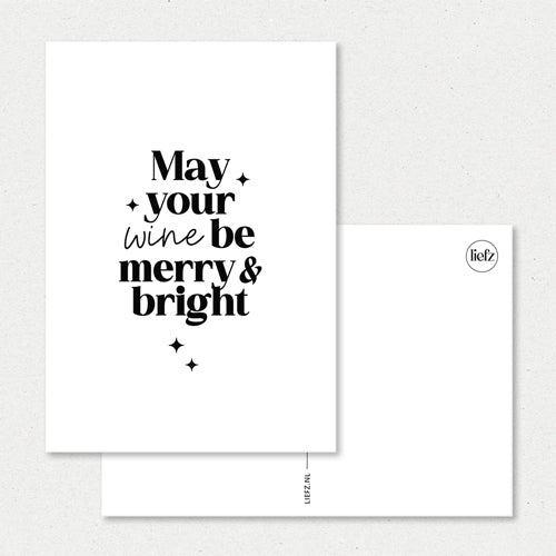 Kerstkaart | May your wine be merry