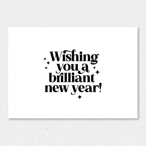 Kerstkaart | Wishing you a brilliant new year